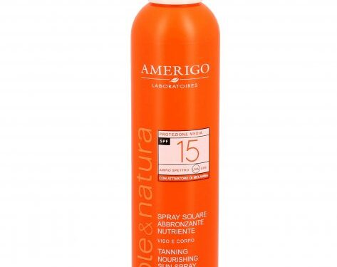 Amerigo - Spray Solare Abbronzante Nutriente Viso e Corpo SPF 15 200ml